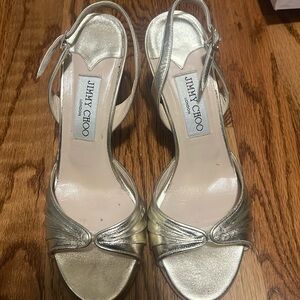 jimmy choi gold heels